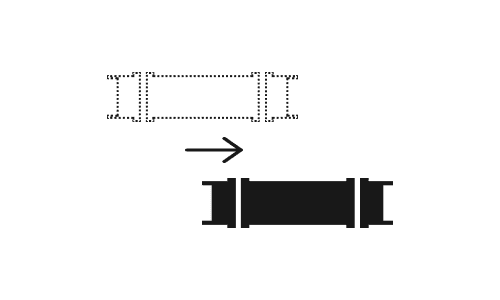 Klamflex Technical Manual Lateral Displacement Illustration